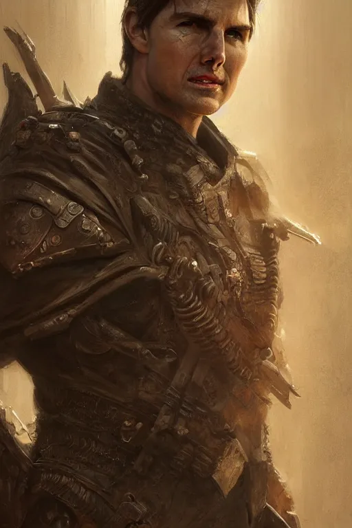 Prompt: Portrait of Tom Cruise as inquisitor medieval, dark, intricate, highly detailed, smooth, artstation, digital illustration by Ruan Jia and Mandy Jurgens and Artgerm and Wayne Barlowe and Greg Rutkowski and Zdislav Beksinski