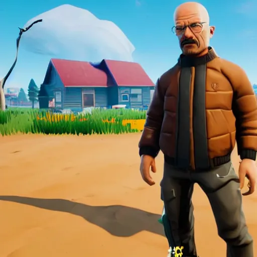 Image similar to walter white in fortnite