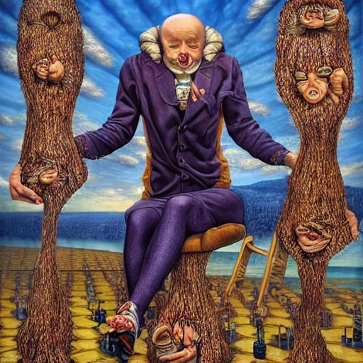 Image similar to the absurdity of the self by michael cheval, highly detailed