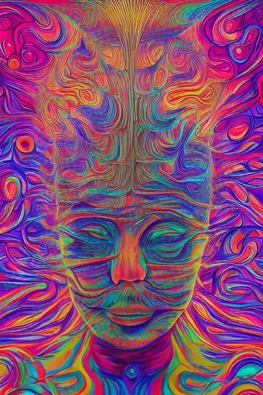 the mind on lsd, 4 k award winning alex grey, | Stable Diffusion