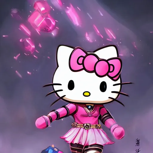 Hello Kitty as a League of Legends character, by