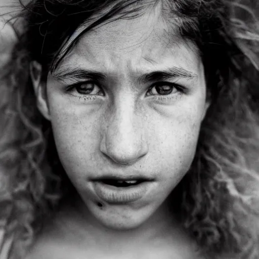 Image similar to a candid extreme closeup portrait of an expressive face of a adventurous young woman by annie leibovitz