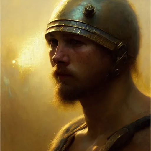 Image similar to a portrait of a white boy warrior, high detail, cleary see face by gaston bussiere, bayard wu, greg rutkowski, odd nerdrum, maxim verehin, greg rutkowski, masterpiece, sharp focus, cinematic lightning - h 7 6 8