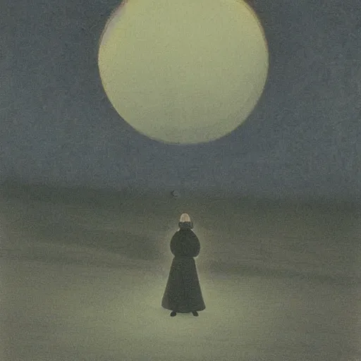 Image similar to strange aura in the style of Theodor Severin Kittelsen