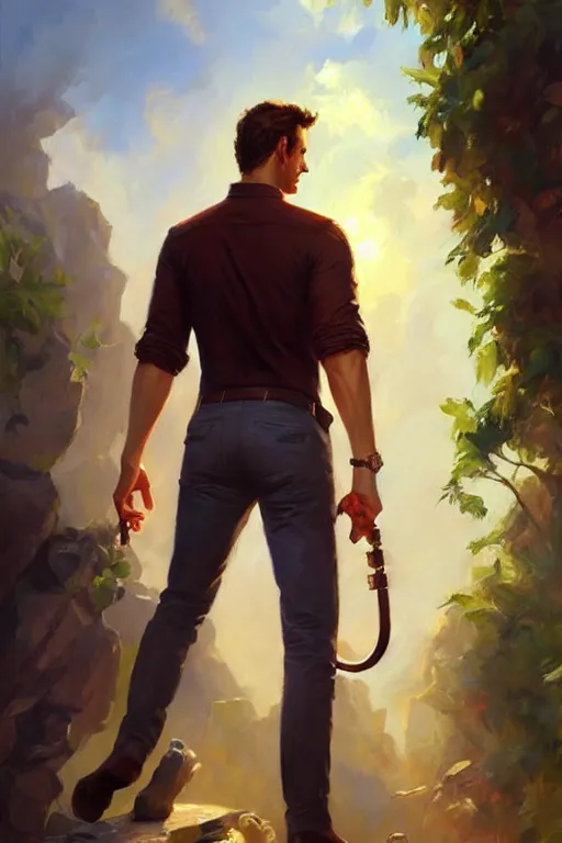 Image similar to uncharted, painting by vladimir volegov, j. c. leyendecker, tom of finland, trending on artstation