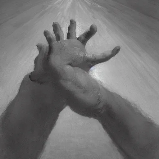 Prompt: The hands of god by Asher Duran