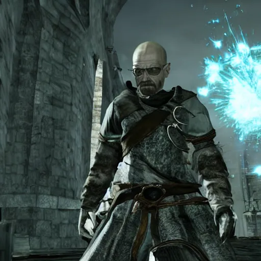 Image similar to Walter White in Dark Souls, screenshot