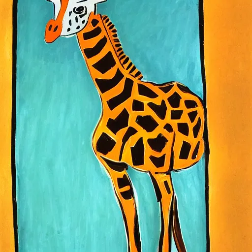 Prompt: painting of a giraffe by matisse