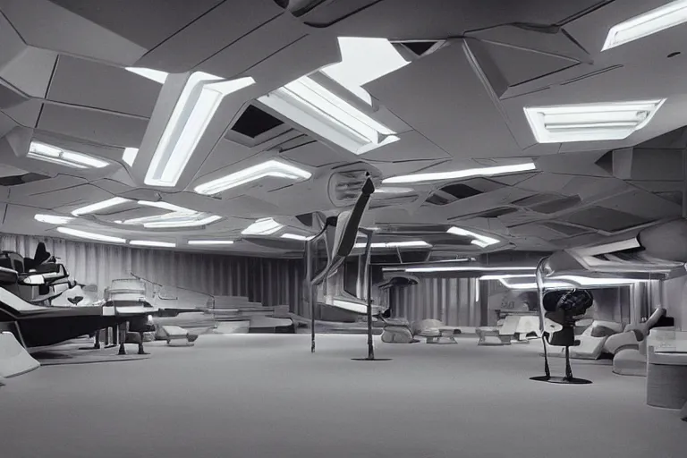 Image similar to a futuristic film studio by Stanley kubrick, sci-fi, reimagined by industrial light and magic