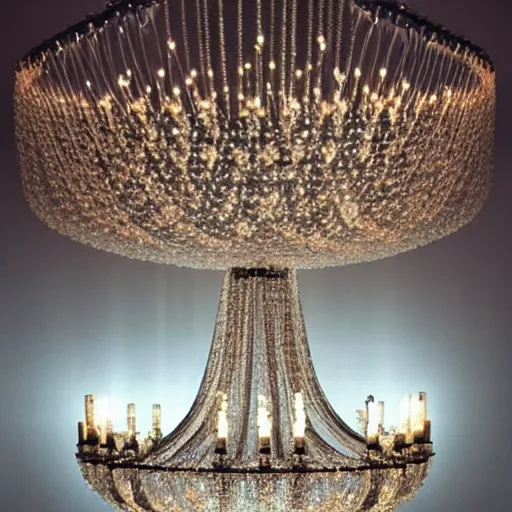 Prompt: a beautiful chandelier full of candles