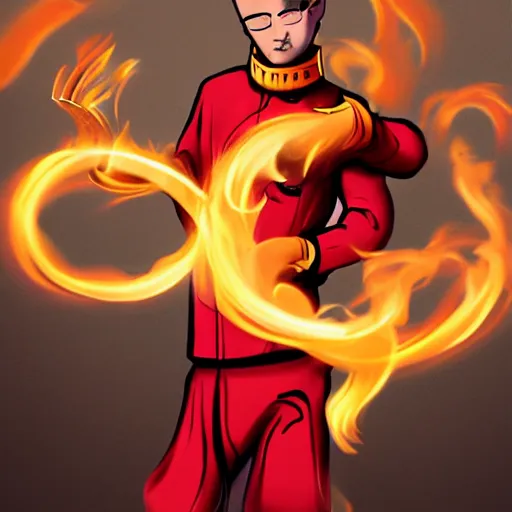 Image similar to berry bee benson fire bending