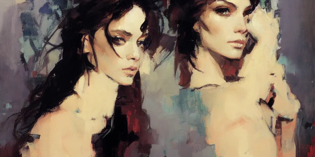 Prompt: portrait of a beautiful woman, intricate, elegant, highly detailed, greg manchess, mucha, liepke, ruan jia, jeffrey catherine jones, ridley scott