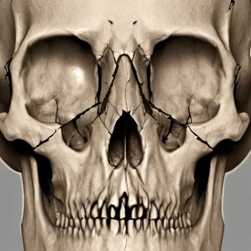 Image similar to half of human skull