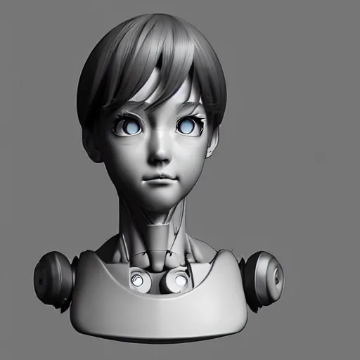 Prompt: prompt : hyperrealist photorealistic zbrush 3 d render of 1 9 9 0 anime character soft light portrait, robot accessories parts and broken cables, 3 5 mm, otaku gangasta, inspired by fables, realistic face, smooth face feature, intricate oil painting, high detail, sharp high detail, manga and anime 2 0 0 0