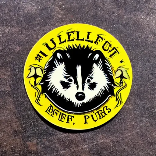 Image similar to hufflepuff badger sticker