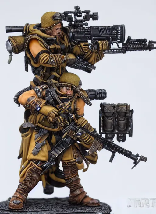 Image similar to 8 0 mm resin detailed miniature of a warhammer 4 0 k viking sniper, product introduction photos, 4 k, full body,
