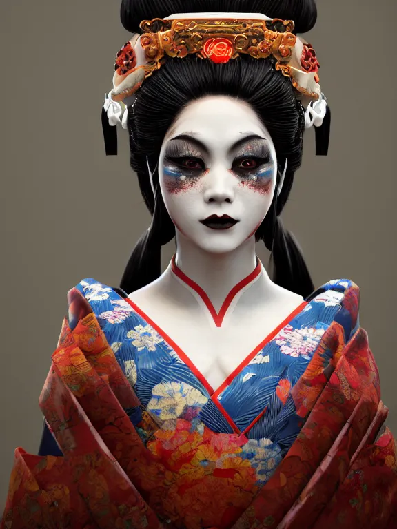 Prompt: portrait art of undead geisha 8k ultra realistic, detailed,intricate, full of colour, cinematic lighting, trending on artstation, 4k, hyperrealistic, focused, extreme details,unreal engine 5, cinematic, masterpiece