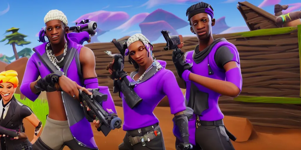 Image similar to young thug, in fortnite