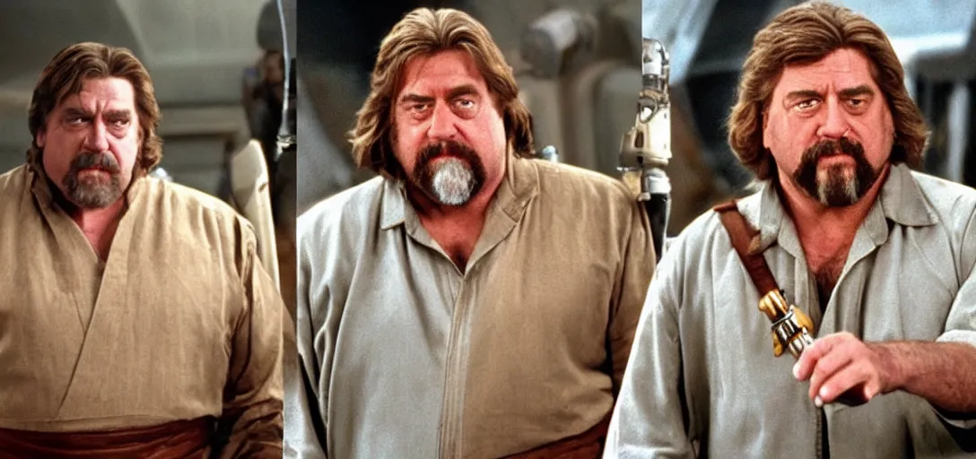 Prompt: The Big Lebowski Star Wars but all the characters are played by John Goodman