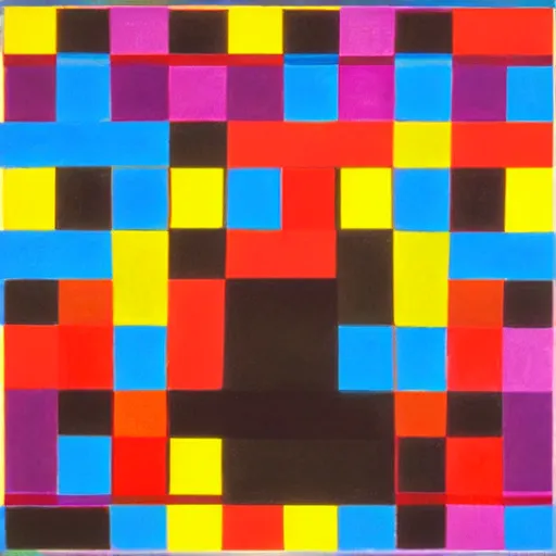 Prompt: colorful squares and spheres, in the style of Sonia Delaunay, Piet Mondrian, Kandinsky, superb resolution