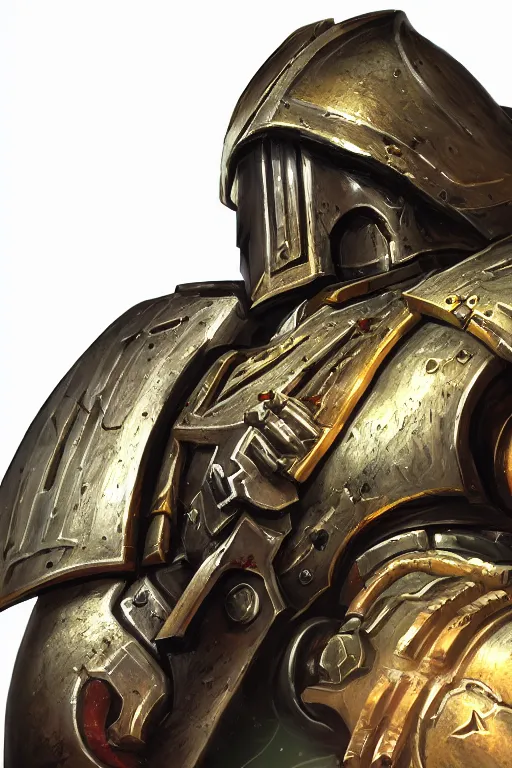 Image similar to armor portrait heros warhammer 4 0 k horus heresy fanart - the primarchs emperor by johannes helgeson animated with vfx concept artist & illustrator global illumination ray tracing hdr fanart arstation zbrush central hardmesh 8 k octane renderer comics stylized