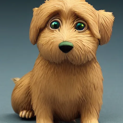 Prompt: A blond Norfolk terrier in the style of Studio Ghibli, very happy, detailed, award winning