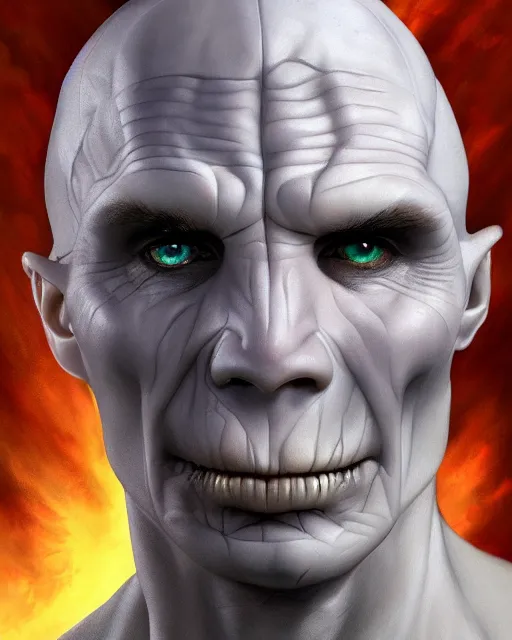 Image similar to portrait of lord voldemort, hyper realistic face, beautiful eyes, character art, art by mark brooks, hyperdetailed, cryengine, trending on artstation, digital art