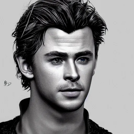 Prompt: Chris Hemsworth and Timothee Chalamet crossbreed, rendered in 3D by Xie Boli, trending on artstation, 4k, 8k, photorealistic imagery, photorealistic details, intricate, highly detailed