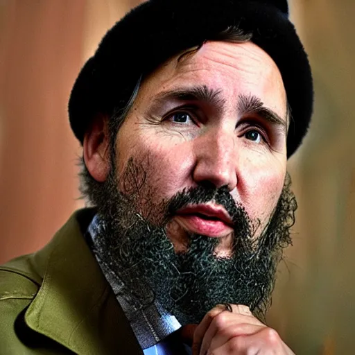 Image similar to justin trudeau as fidel castro