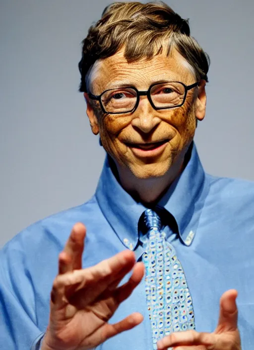 Image similar to bill gates, patron saint of health, vanilla ragana,