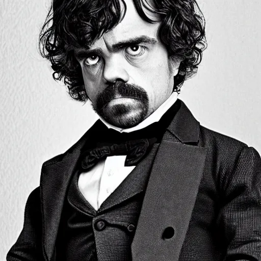 Prompt: peter dinklage as a charles dickens character