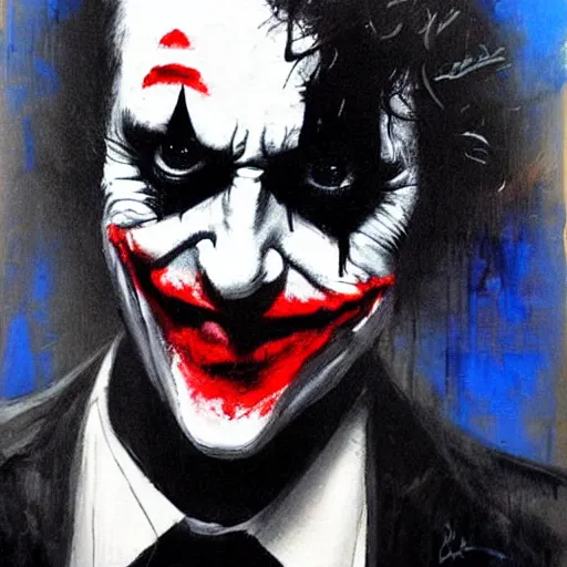 Image similar to joker, paint by Guy Denning