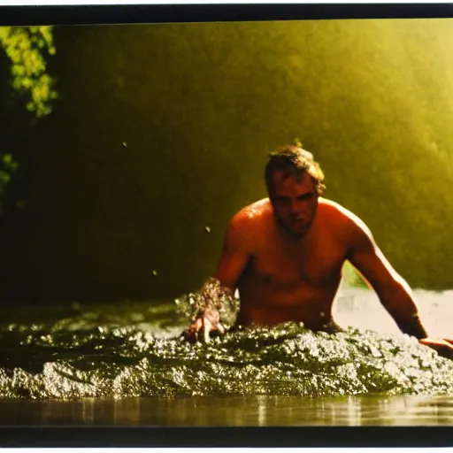 Prompt: location : river, action : man saving child from drowning, atmosphere : rainy. vfx, golden ratio, sharp focus, dramatic lighting, hdr shadows, very detailed, extra crisp, dramatic lighting, hollywood style, at behance, at netflix, with instagram filters, photoshop, adobe lightroom, adobe after effects, taken with polaroid kodak portra