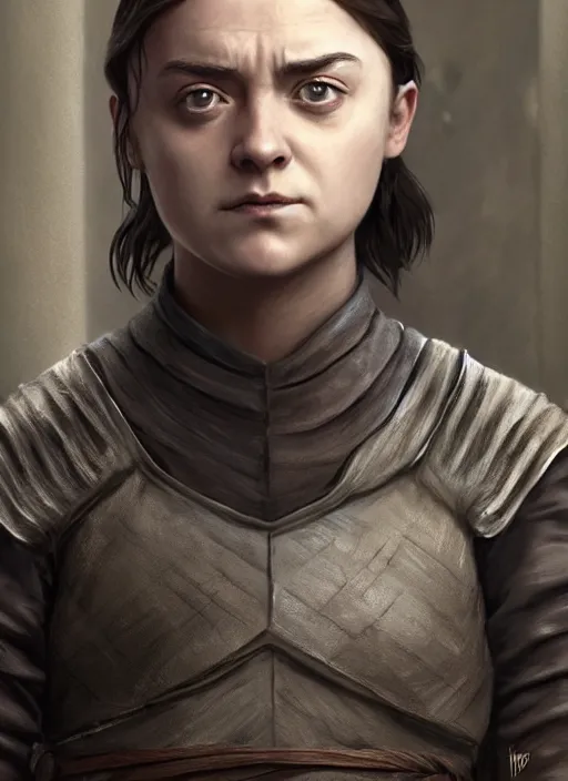 Image similar to arya stark, game of thrones, super highly detailed, professional digital painting, concept art, smooth, sharp focus, no blur, no dof, extreme illustration, unreal engine 5, photorealism, hd quality, 8 k resolution, cinema 4 d, 3 d, beautiful, cinematic, art by artgerm and greg rutkowski and alphonse mucha and loish and wlop