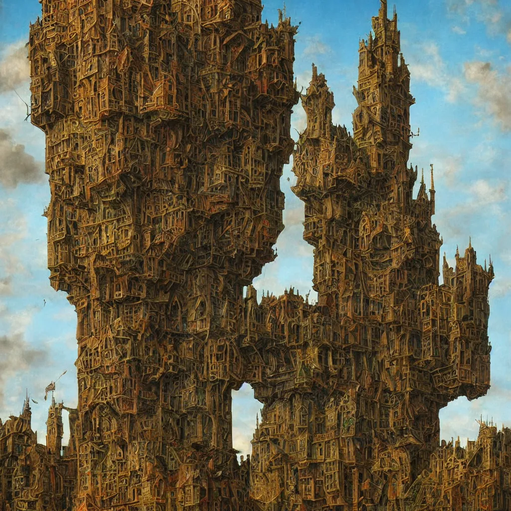 Prompt: a single! colorful!! fungus tower clear empty sky, a high contrast!! ultradetailed photorealistic painting by ed binkley, jan van eyck, hard lighting, masterpiece