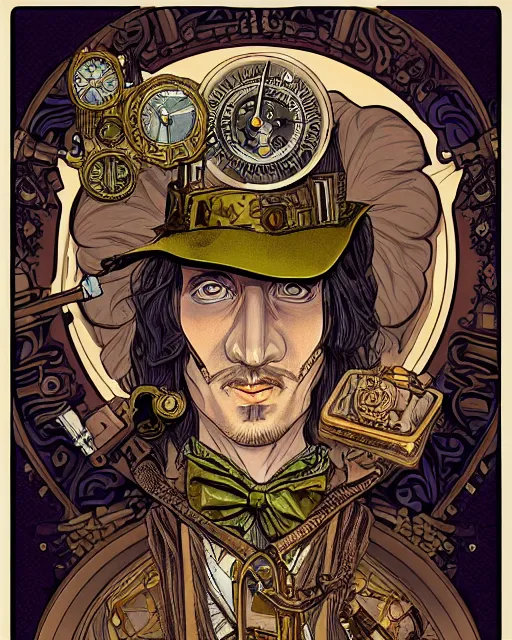 a detailed portrait illustration of a steampunk | Stable Diffusion ...