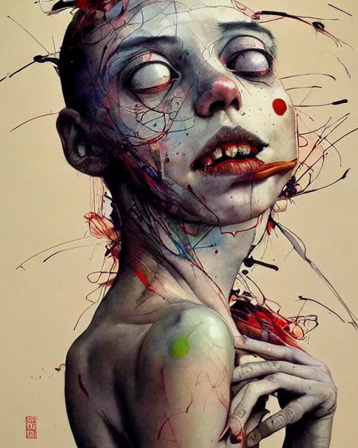 Image similar to there is ugliness in beauty, but there is also beauty in ugliness. in the style of adrian ghenie, esao andrews, jenny saville, edward hopper, surrealism, dark art by james jean, takato yamamoto