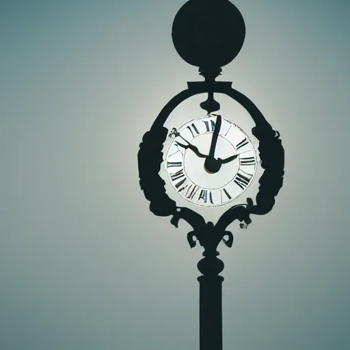 Prompt: Photograph of a clock at five in the afternoon