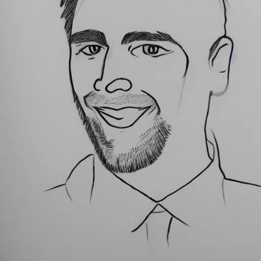 Prompt: one - line drawing of jerma 9 8 5