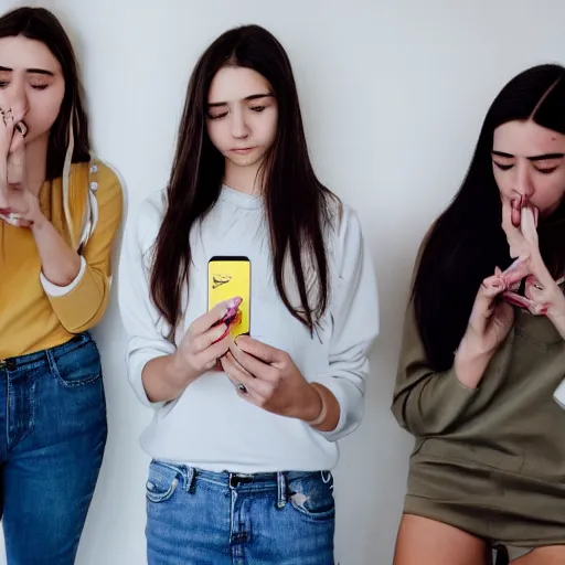 Prompt: “ young women using tiktok as an antidepressant ”