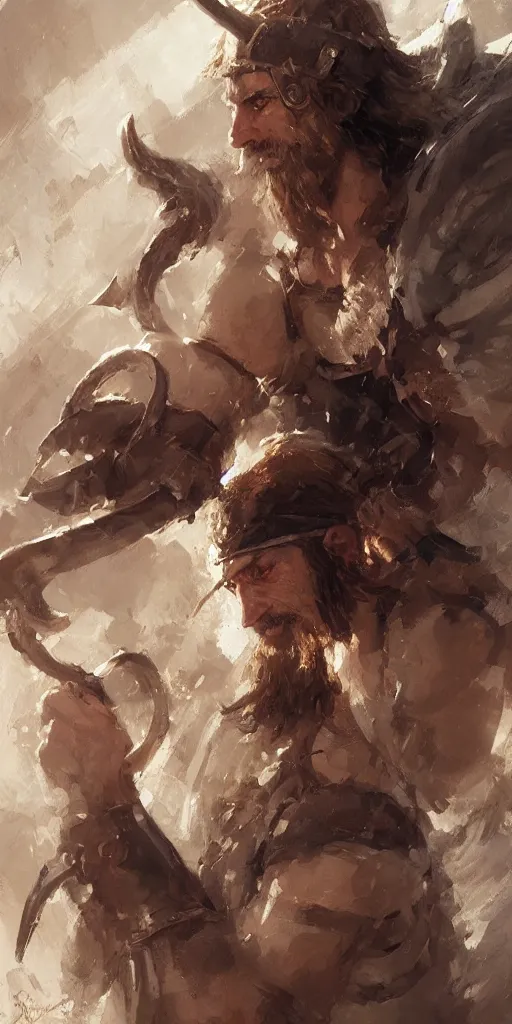 Image similar to highly detailed beautiful photography of a viking, sharp focus, dynamic lighting, elegant harmony, beauty, masterpiece, by riccardo federici, by craig mullins, by greg tocchini, ferri