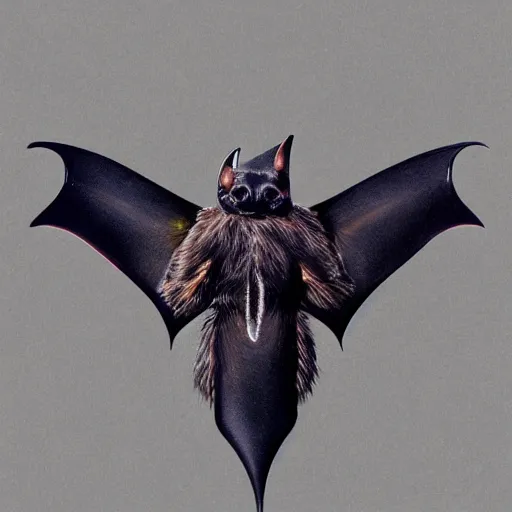 Image similar to close - up fruit bat, digital art, high quality, illustration, sticker,