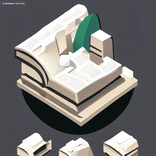 Image similar to isometric vector low poly white Bible icon, black background, cgsociety, volumetric lighting, artstationhq