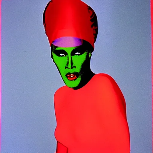 Prompt: grace jones by andy warhol