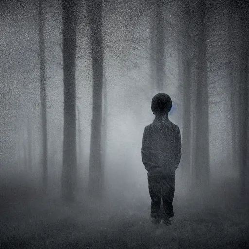 Prompt: young ghost boy, by mikko lagerstedt, by chris friel