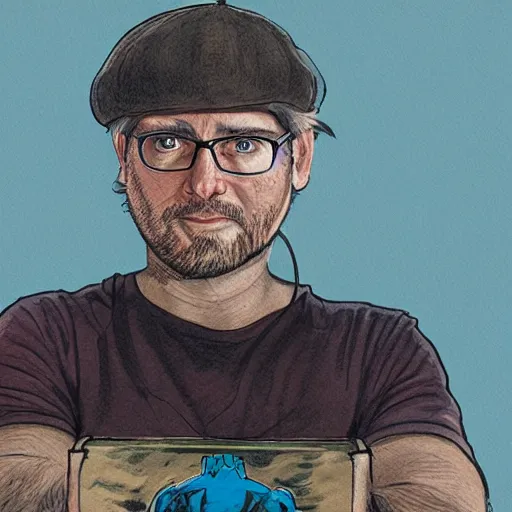 Prompt: portrait of comic book artist Shane Davis