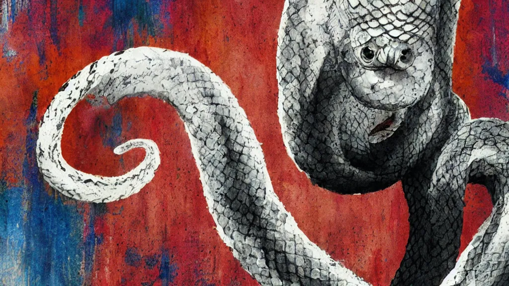 Image similar to fingerpainting well - read snake from hbo's the leftovers