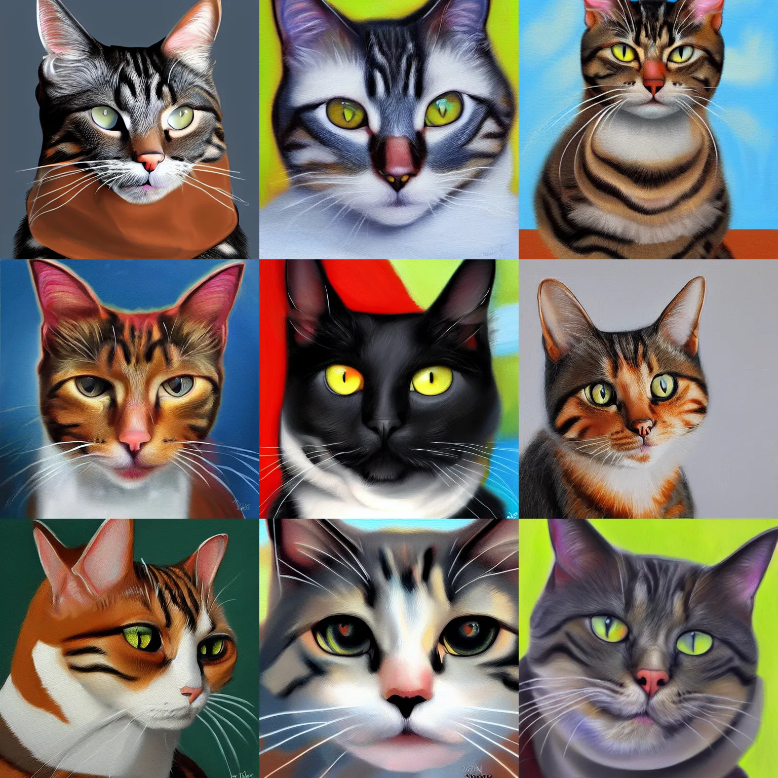 Prompt: oil painting, a cat who looks like Pauline Hanson, ultra realistic, digital art