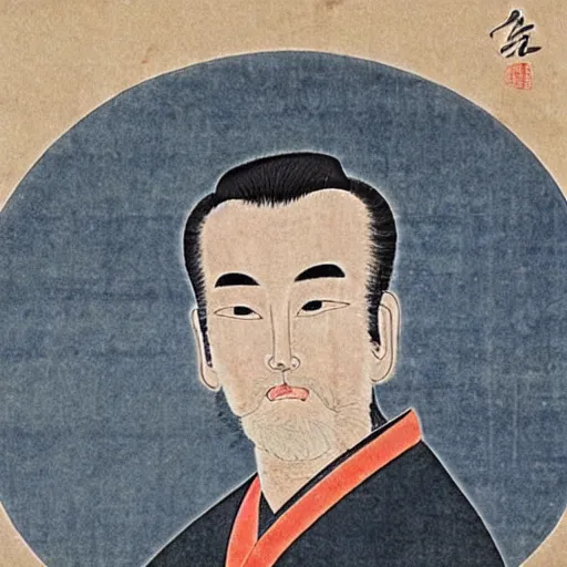 Prompt: ancient chinese painting of jordan peterson