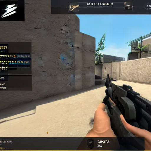 Image similar to csgo screenshot of an ace round on mirage